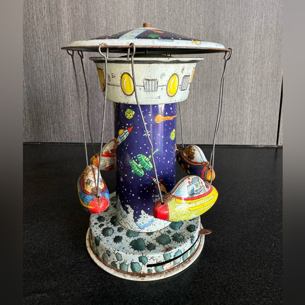 Schylling Rocket Carousel Tin Toy from the Schylling Collector Series